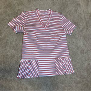 Vintage Striped Shirt with Pockets